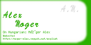 alex moger business card